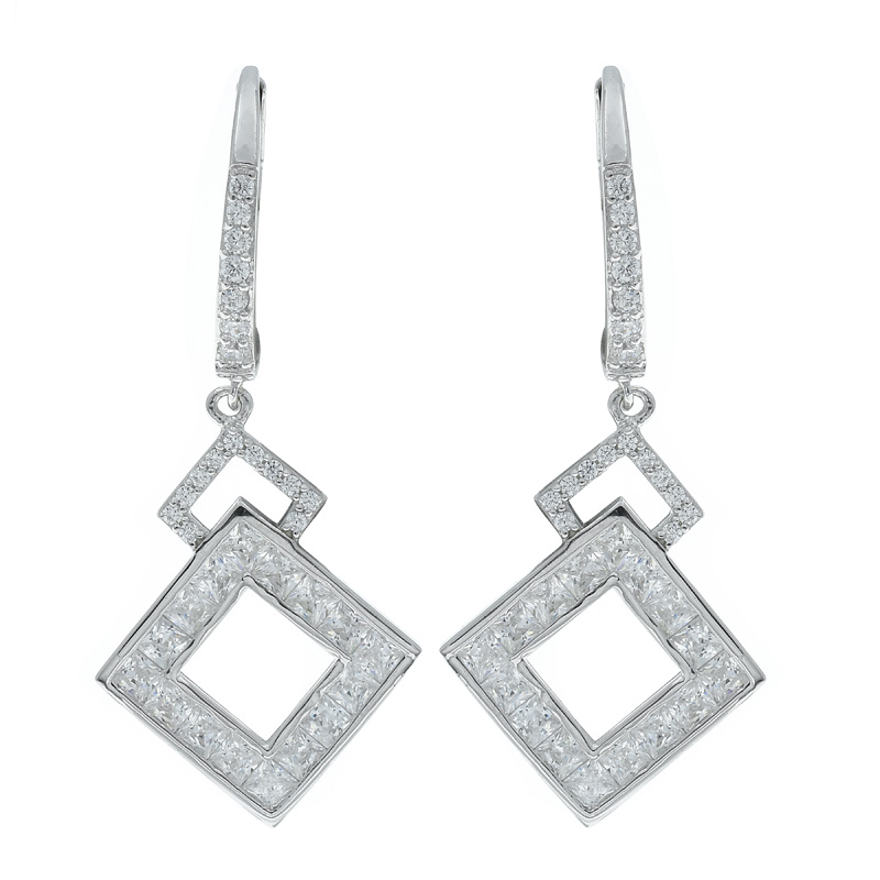 Sightly Double Square Earrings For Ladies
