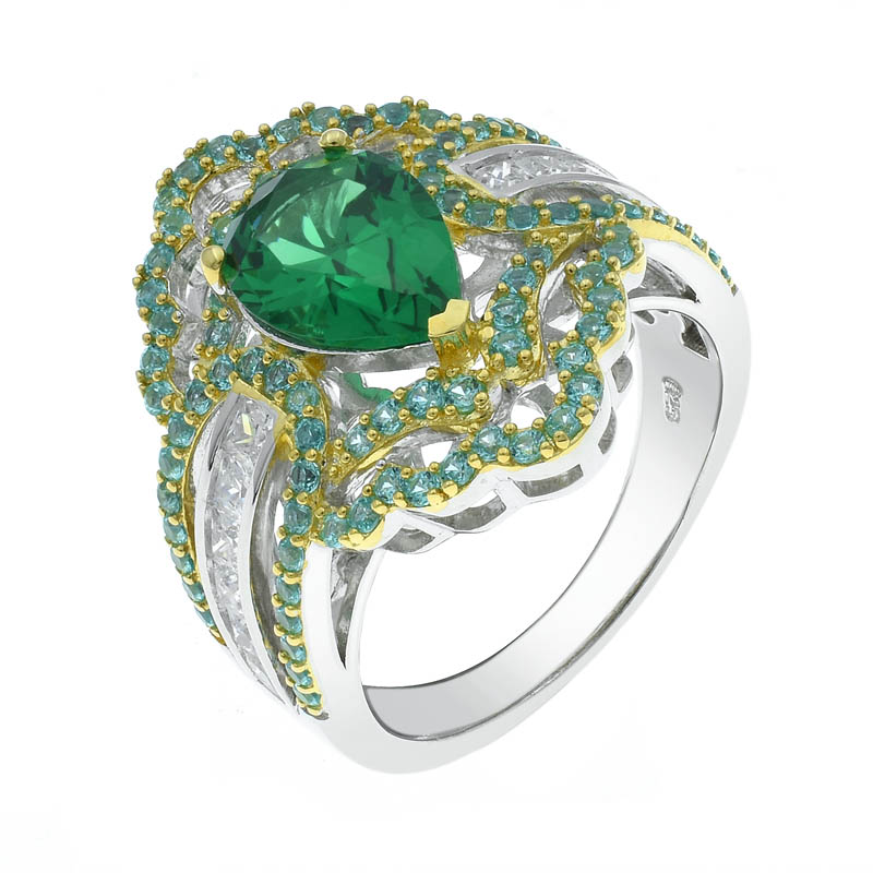 Shining Green Nano Ring For Women