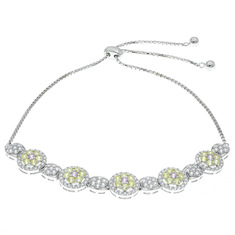 Composite Alternating Bolo Silver Bracelet