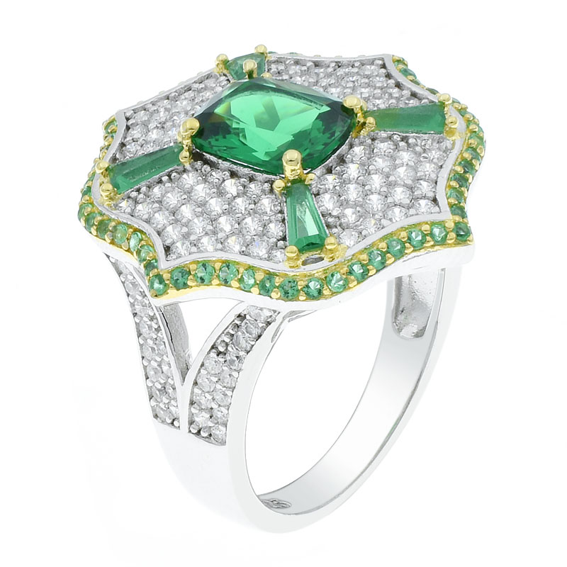 Women Fashionable Green Nano Jewelry Ring 
