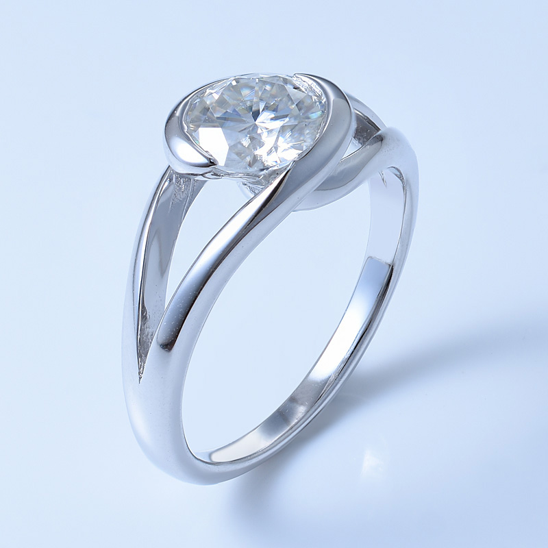 Bypass Solitaire Diamond Ring