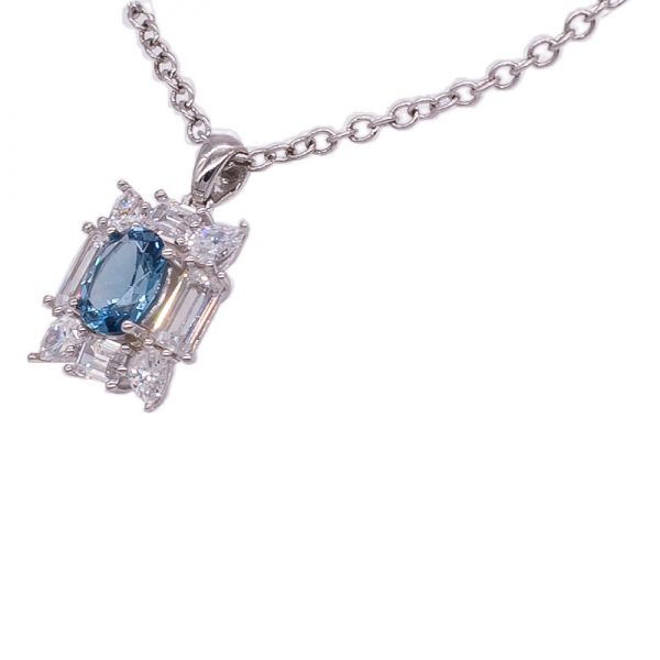 Blauer Diamant-Nano-Schmuck in 925 Sterling Silber 