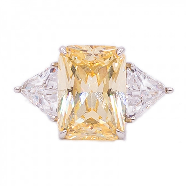 925er Diamant gelber Verlobungsring für Frauen 