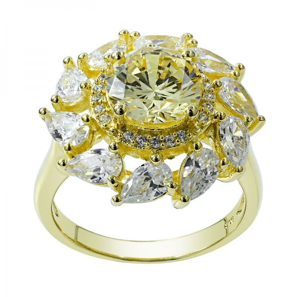 faszinierender Ring aus rhodiniertem Silber Paraiba 925 