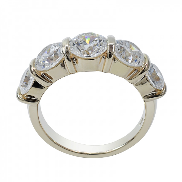 außergewöhnlicher 925er Ring mit grünen & weißen Steinen 