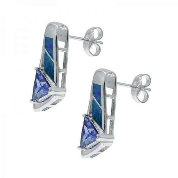 Fancy Opal Silber Ohrringe Schmuck für Damen 