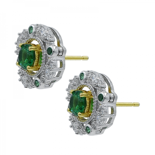 Ohrstecker Frauen 925 Ohrringe mit bezaubernden Diamanten gelb cz 