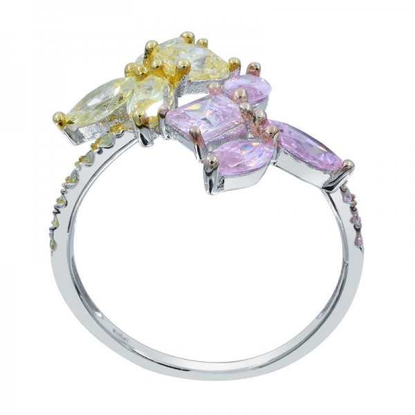 faszinierender Blumen Silber Paraiba 925 Ring 