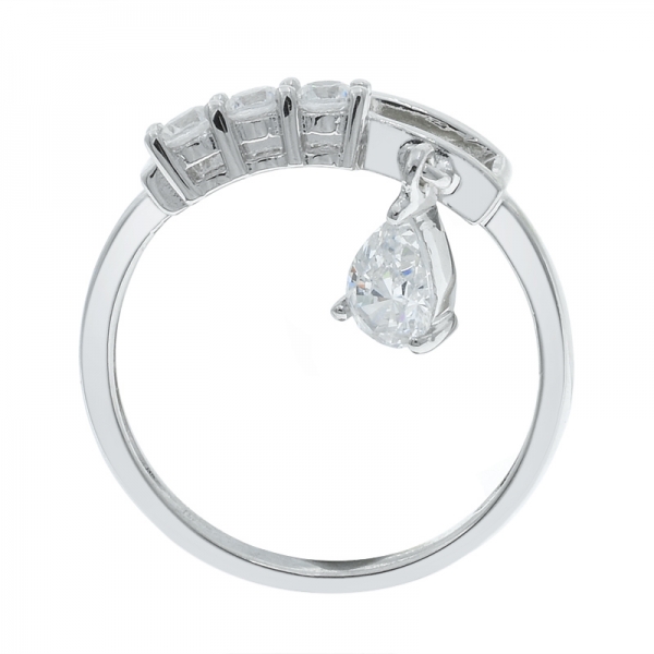 individuelle 925 Silber weiß cz Ring für Damen 