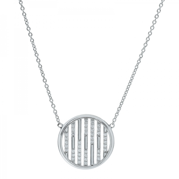 925 Sterling Silber runde Form einfache Halskette 