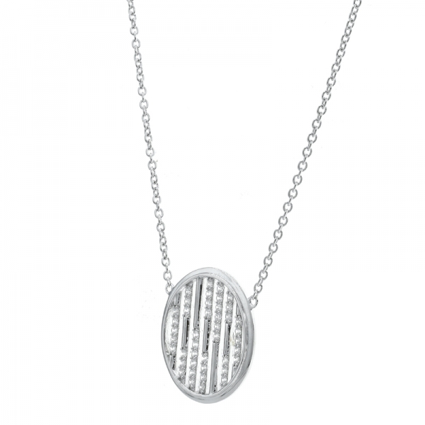 925 Sterling Silber runde Form einfache Halskette 
