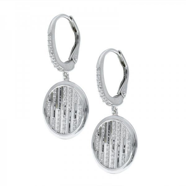 Ohrringe aus 925er Silber mit dezenten weißen Zirkonia-Steinen 
