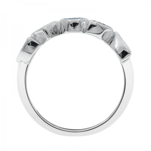 925er Silber fünf Stein Ring für Damen 