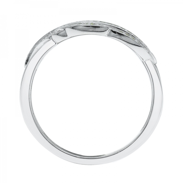 Ring aus Sterlingsilber mit 925er Blättern 