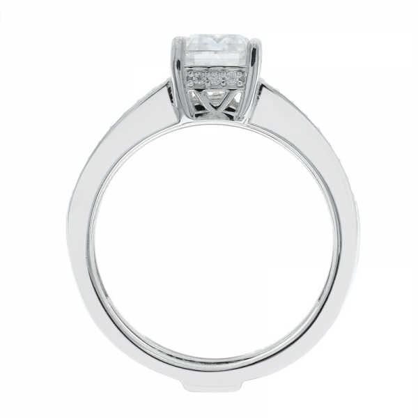 925 Silber fantastische abnehmbare weiße CZ-Ring 