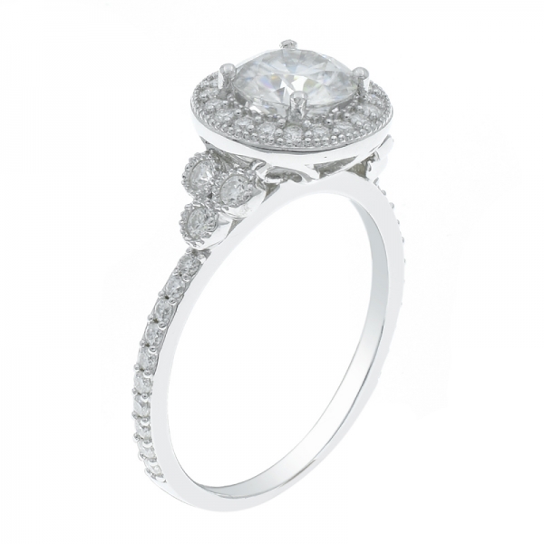 exquisite 925 Sterling Silber rhodiniert Frauen Ring 