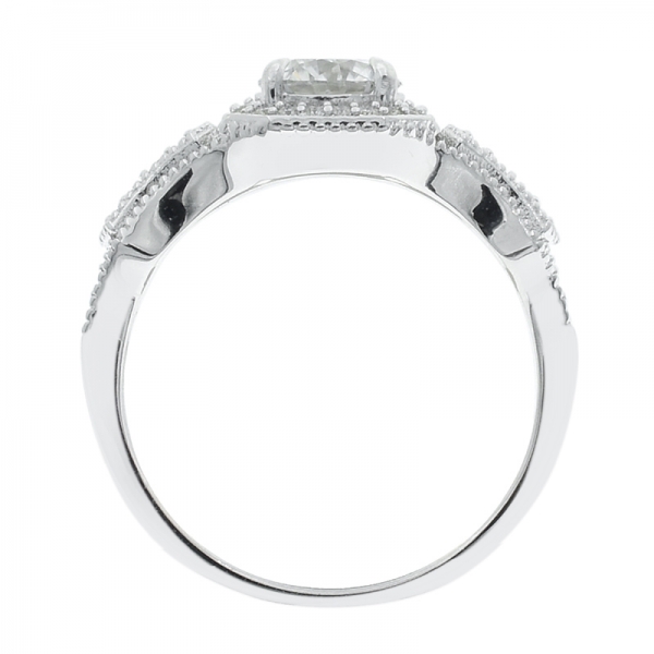 925 sterling silber blendend halo weiß cz ring 
