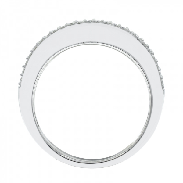 925er Silber zeitloser Eleganz weißer CZ-Ring 
