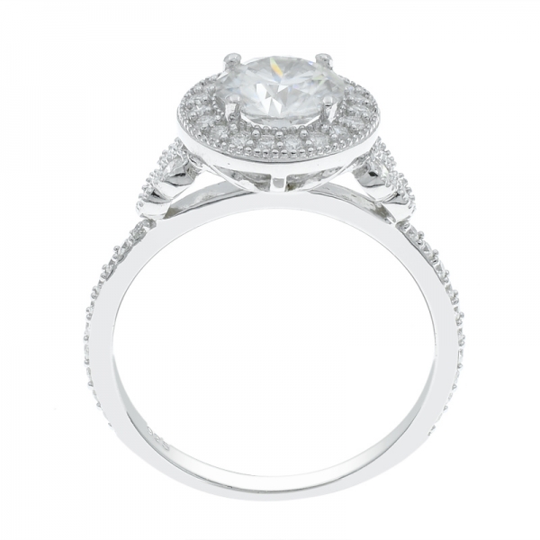 exquisite 925 Sterling Silber rhodiniert Frauen Ring 