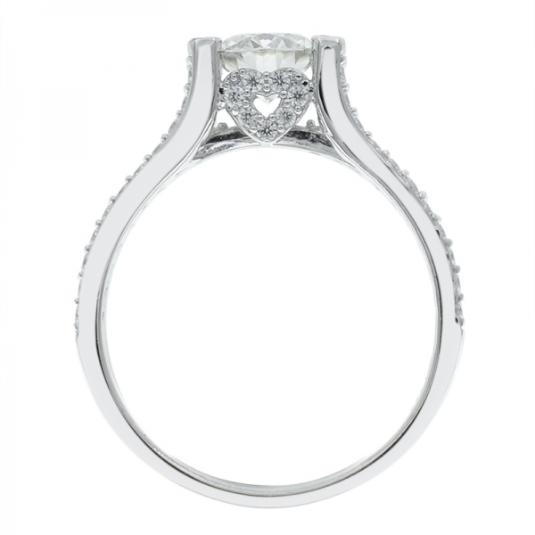 925er Silber glitzernder rhodinierter Ring für Damen 