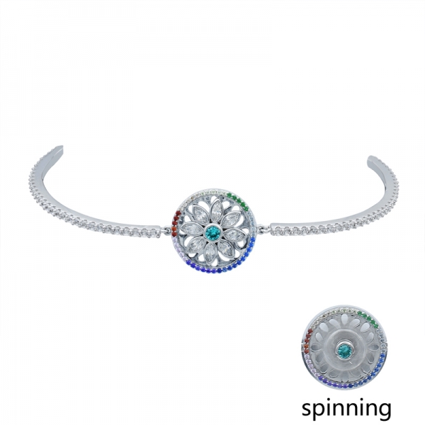 modisches 925er Silber Spinning Armband 