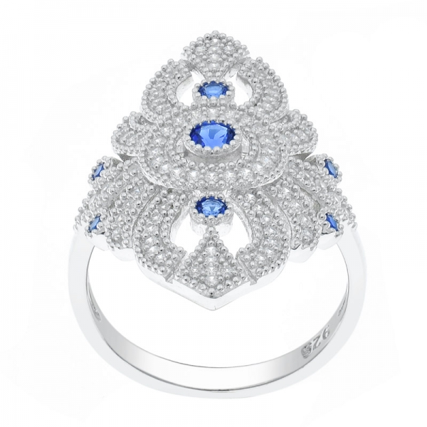 fabelhafter, fantastischer 925er Silber Nano & weißer Zirkonia Ring 