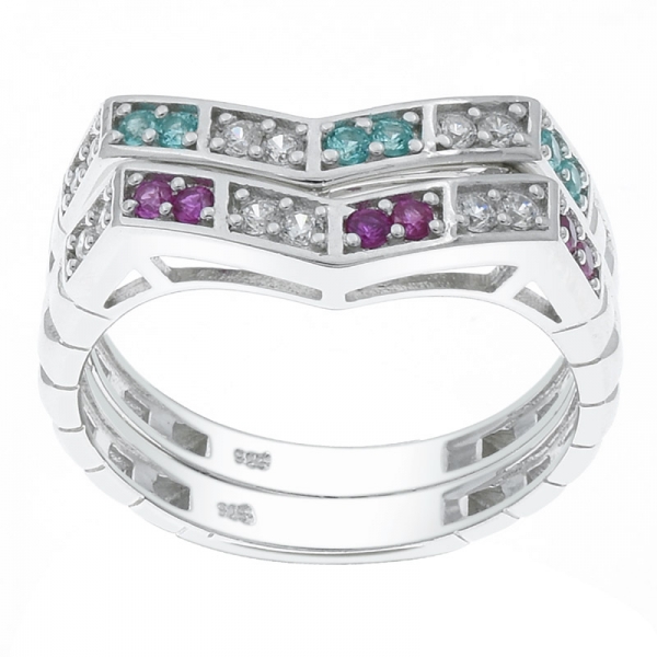 Moderner 925er Sterling Silber Ring für Damen 
