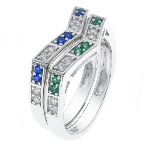Moderner 925er Sterling Silber Ring für Damen 