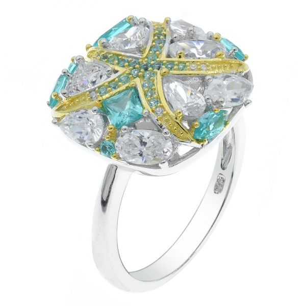 China 925 Silber Multicolor Steine ​​Ring für Damen 