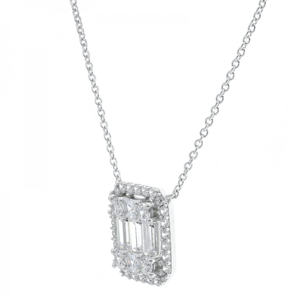 großhandel 925 sterling silver white cz necklace 
