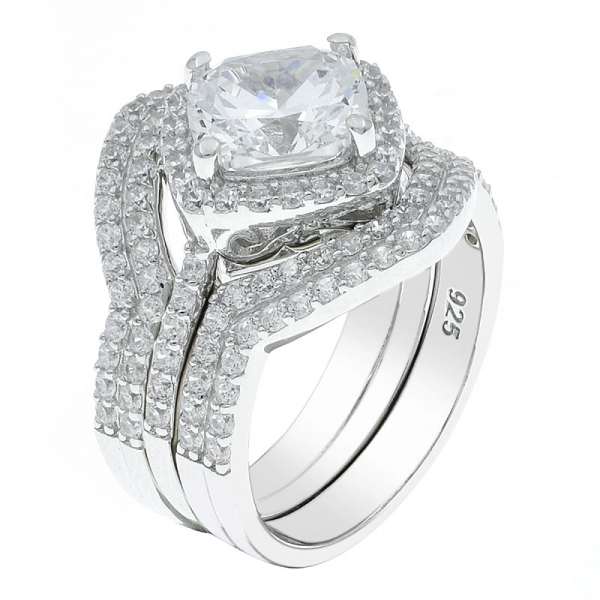 china 925 sterling silver white cz jewelry ring 