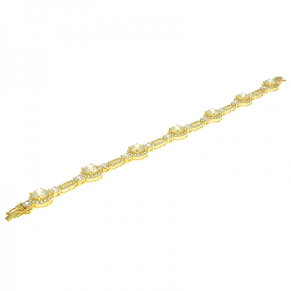 china 925 sterling silber vergoldet armband mit diamant gelb cz 