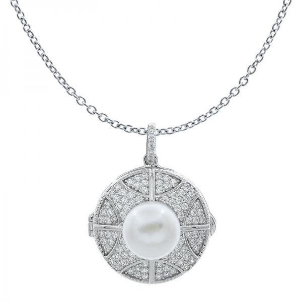 china 925 sterling silver pearl medaillon anhänger 