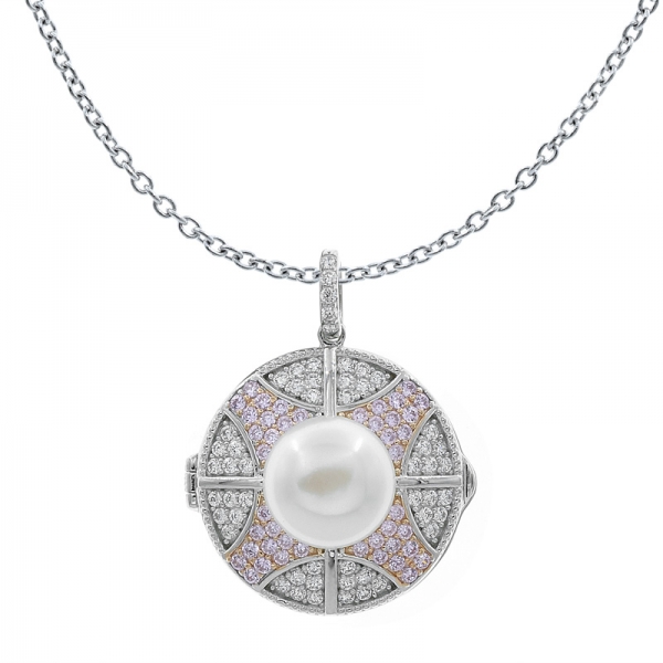 china 925 sterling silver pearl medaillon anhänger 