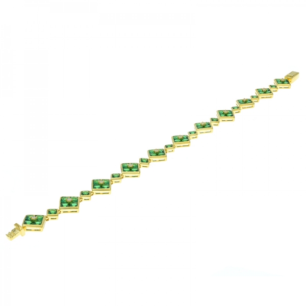silbernes abwechselndes quadratisches grünes Nano-Armband, das Lieferungen bereitstellt 