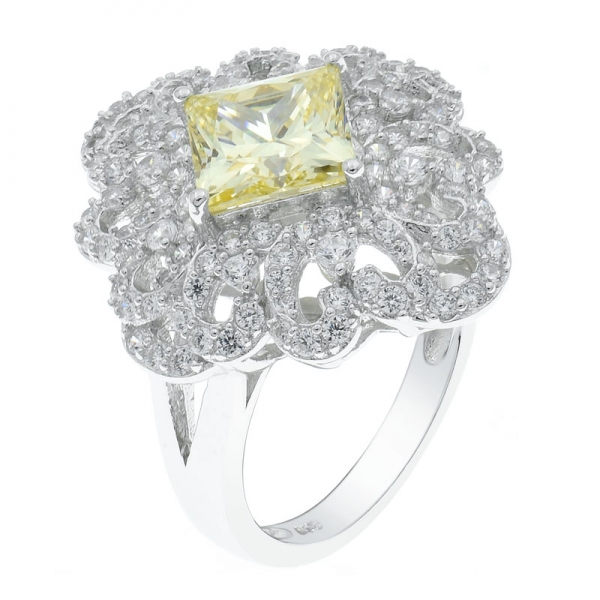 china 925 sterling silber filigran diamant gelb cz ring 