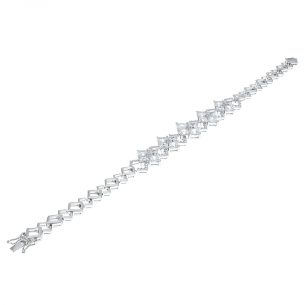 china 925 sterling silver clear stones armband für damen 