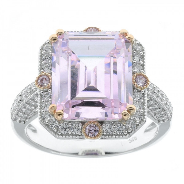 Modeschmuck 925er Sterlingsilber Smaragd Diamant cz Ring 