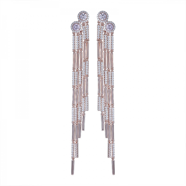 top fashion custom design cz kristall silber ohrringe für frauen 