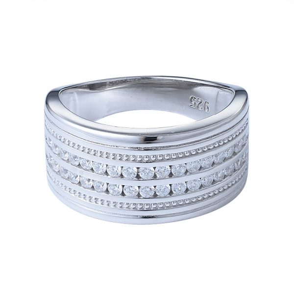 stapelbares band cz eternity band massivem 925er sterling silber ring verlobungshochzeitsband ring 