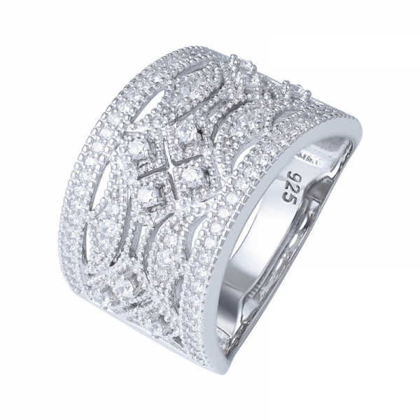 Art-Deco-Diamant-Ehering, stapelbarer Ewigkeitsring 