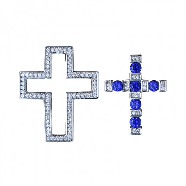 erstellt blauen Saphir Edelstein Sterling Silber 925 Schmuck Set Frauen Hochzeit Verlobungsgeschenk 