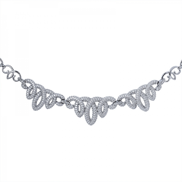 Fine jewelry sterling Silber Mikro-Einsätze AAA-weißen kubischen Zirkon Engel Flügel Herz cz 925 Silber Halskette 