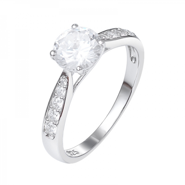 Neuer Stil 1-Karat-Moissanite Diamant-Princess-Ring Engagement Ring 