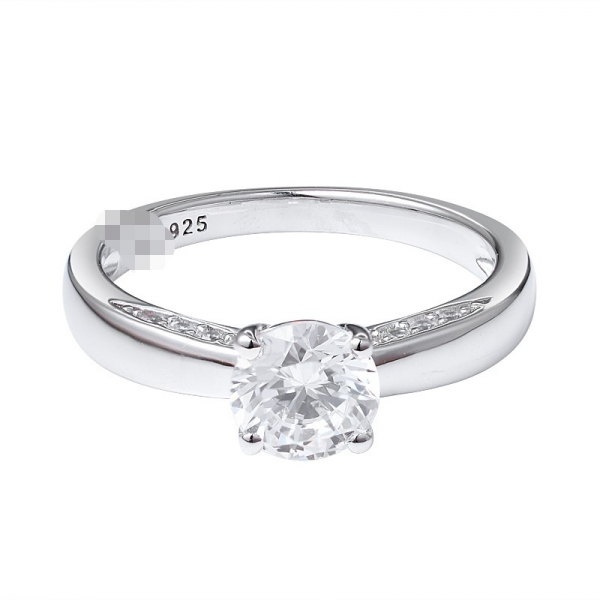 Großhandel 0.8 ct Runde moissanite Diamant-band-ring 