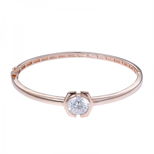 3ct Runde CZ Diamant 18K rose Vergoldet-Armband-Nieten-Armband für Frauen 