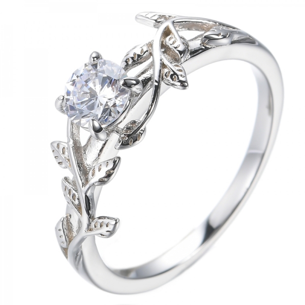 925 Silber Braut-Verlobungsring mit Rhodinierung
 