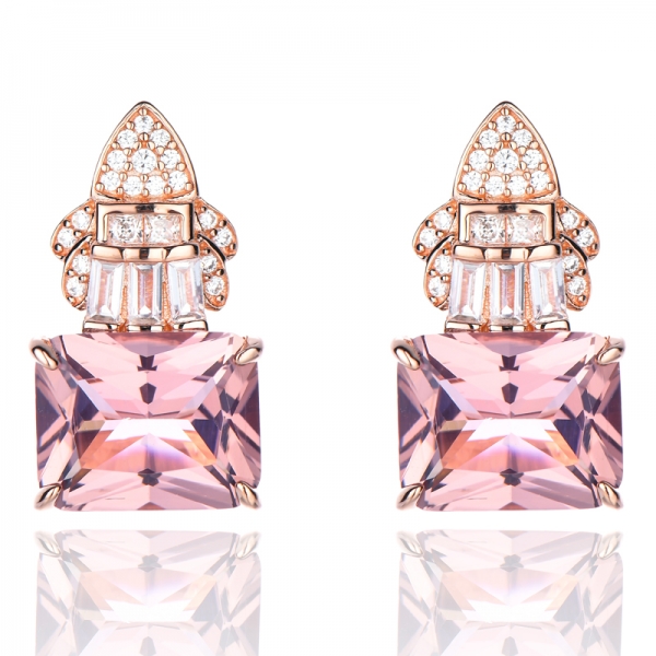 Fancy Light Pink Diamond Ohrringe Elegante und zarte Ohrringe für Frauen
 